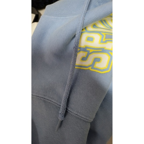 Y2K SpongeBob SquarePants Hoodie Pullover Graphic Print 99 Blue White Size M - Picture 8 of 8